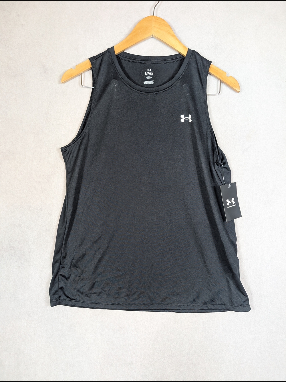 Under Armour Tech Tank Top Black Women's Size Small Loose Fit NWT